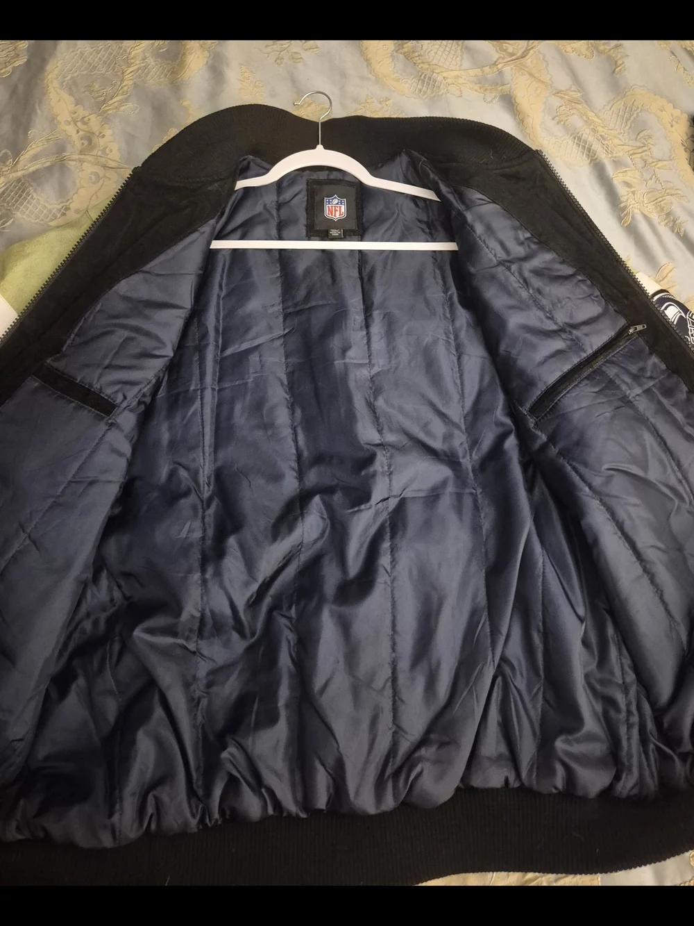 Seattle Seahawks Leather Varsity Jacket